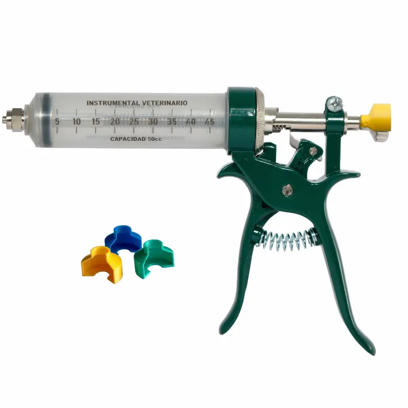 Jeringa NEO-VET Dial simil Master cuerpo plástico 50cc + identificadores + kit de gomas Jeringa NEO-VET Dial simil Master cuerpo plástico 50cc + identificadores + kit de gomas